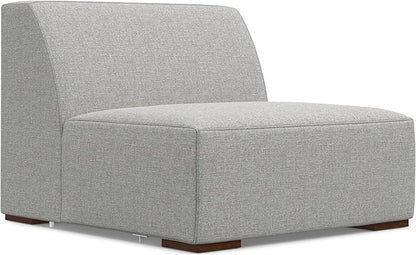SIMPLIHOME Rex Left-Facing Modular Sectional Sofa in 100% Recycled Polyester Tightly Woven Performance Fabric, Pale Grey, 102-inches Wide, 4-Seater L-Shaped Couch with Left Chaise for Living Room