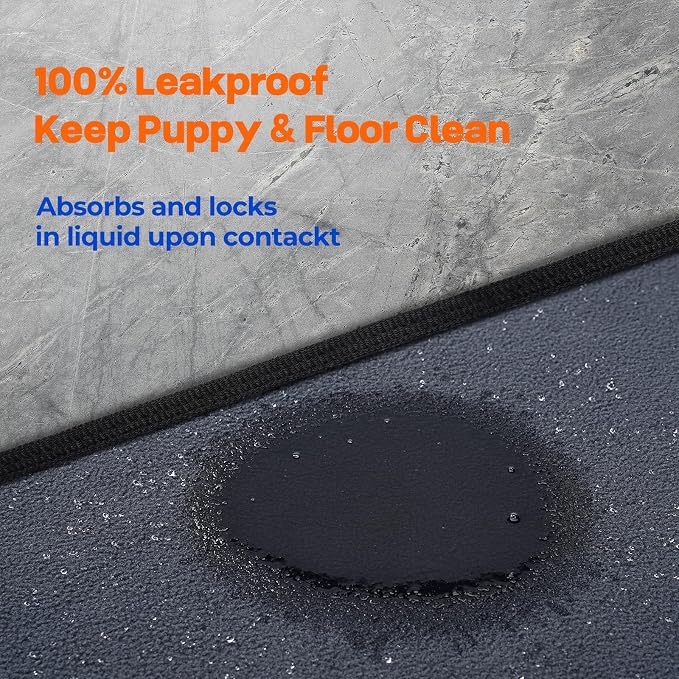 Sunsleek 48"x65" Washable Pee Pads for Dogs Extra Large Non-Slip Puppy Pads | Reusable Waterproof Pet Training Mats, Super Absorbent, for Quick-Dry Whelping Pads & Incontinence for Playpen, Crate, Floor