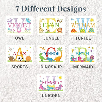 Let’s Make Memories Personalized My Own Name Step Stool - Children’s Step Stool - Sturdy Wood – Non-Toxic Paint, Sealer - Unicorn Design - White - 14’Wx9.25”Lx8.75”H - Ages 3+