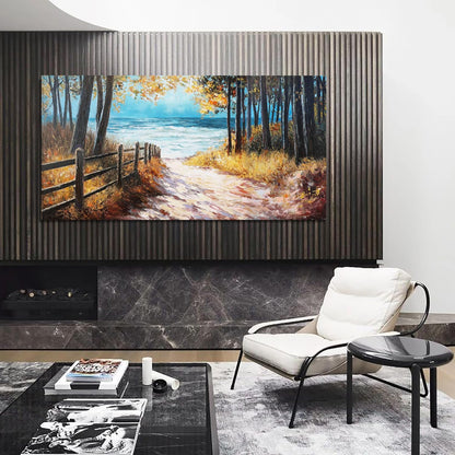 Canvas Wall Art Decor Artwork for Walls Nature Landscape Wall Art Decor Coastal Beach Forest Wall Art for Living Room Canvas Modern Art Wall Decor Prints Art Work for Home Office Wall Decor 24" X 48"