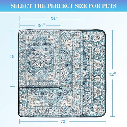 Thicken Washable Pee Pads for Dogs, Waterproof Reusable Pee Pads for Dogs，54"x72" Super Absorbent Leakproof Dog Pads, Non-Slip Potty Pads for Floor, Crate, Couch, Whelping Pads Pet Supplies