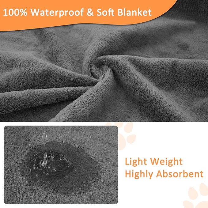 Bunlitent Washable Pee Pads for Dogs, 65'' x 48'', 3 Packs, Quick-Dry, Grey | Extra Large, Reusable, Fast Absorbent, Waterproof, Non-Slip, Whelping Pads, For Puppy, Senior Dog, Incontinence