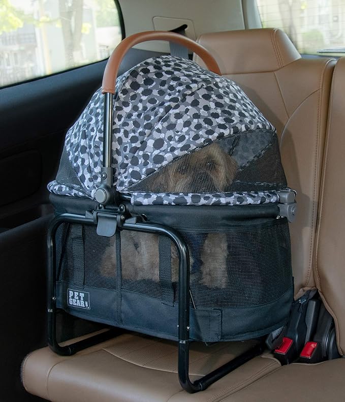 Pet Gear, A Vermont Family Owned Company Since 1936, 3-in-1 Travel System, View 360 Stroller Converts to Carrier and Booster Seat with Easy Click N Go Technology, for Small Dogs & Cats, 4 Colors