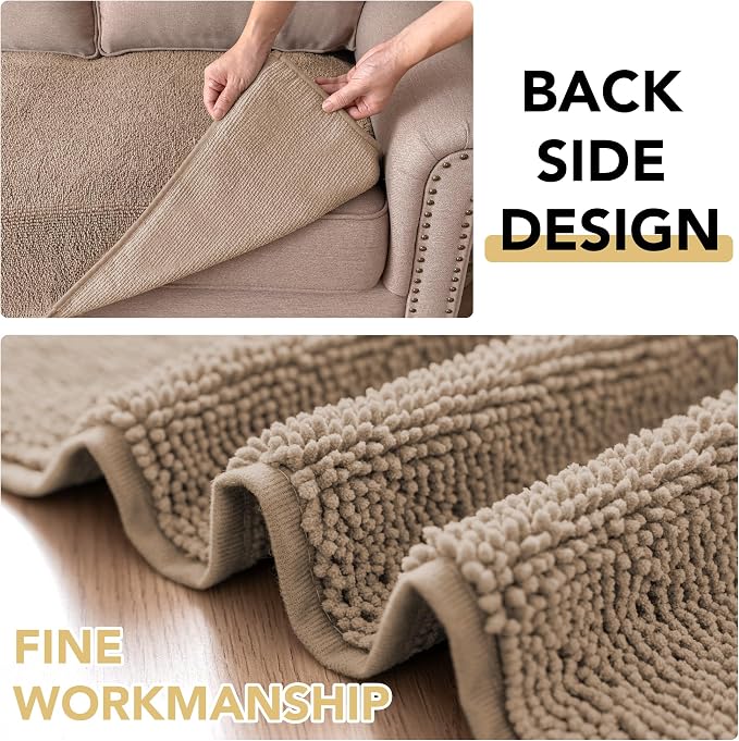 H.VERSAILTEX Non Slip Pet Couch Cover Chenille Dog Bed Protector Thick Soft Sofa Slipcover Pet Friendly Washable Couch Cushion Covers for Pets (52" x 82", Sand)