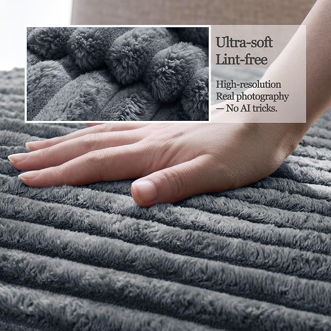 Dual Non-Slip Couch Cover for Dogs Waterproof, Fuzzy Soft Pet Couch Covers for Sofa 3 Cushion, Pet Friendly Soft Dog Bed Covers Sofa Cover Washable (Titanium Gray, 33" x 75" 1 Pack)