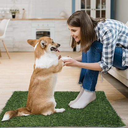 Artificial Grass Pad 59"x 39.4" 1 Pack, Fake Grass Mat Potty Training | Easy to Clean, with Drainage, Reusable, Realistic, Pet Friendly, Turf Grass Mat, for Apartment, Balcony, Indoor Outddor Use