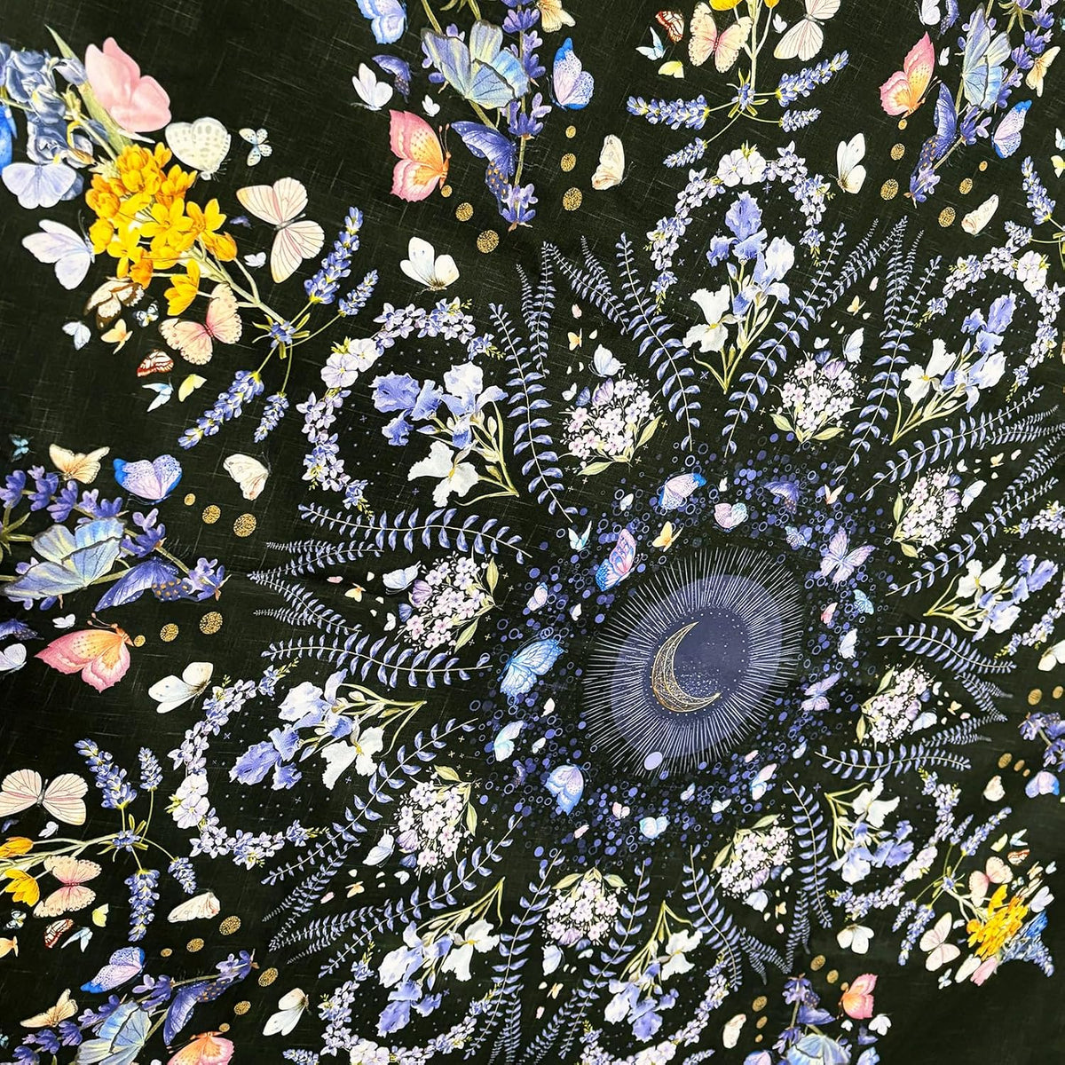 Damanse Floral Tapestry Wall Hanging Cute,Boho Wall Tapestry for Bedroom Aesthetic,Mandala Living Room Decor for Teen Girls (Purple, 49.20" x 59.10")