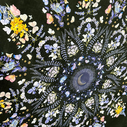 Damanse Floral Tapestry Wall Hanging Cute,Boho Wall Tapestry for Bedroom Aesthetic,Mandala Living Room Decor for Teen Girls (Purple, 49.20" x 59.10")