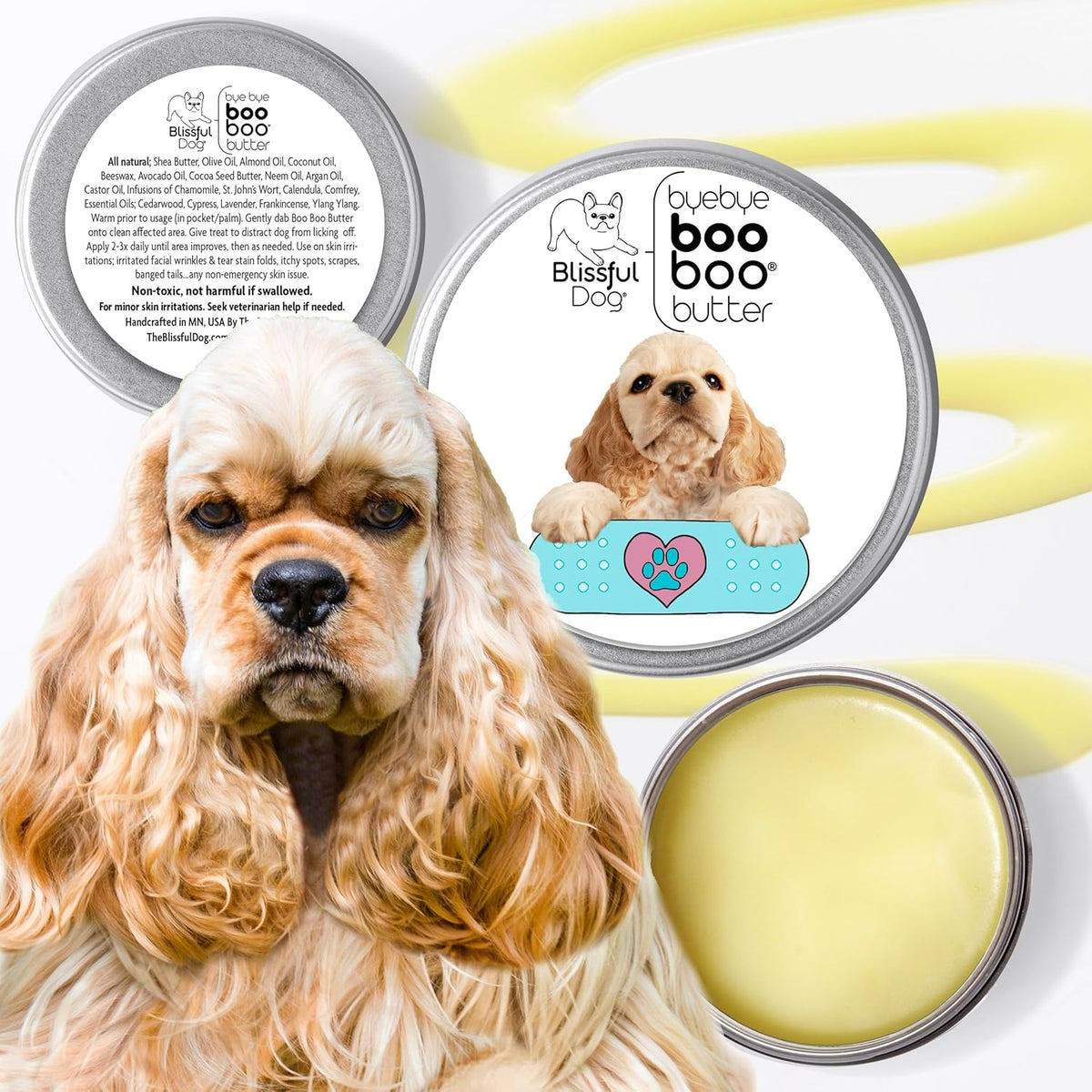 The Blissful Dog 2 oz TIN Cocker Spaniel Booboo Butter