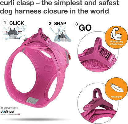 Vest Harness curli Clasp Air-Mesh Fuchsia XS