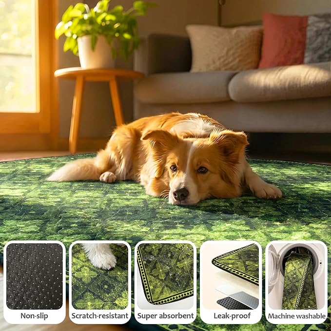 Washable Pee Pads for Dogs, Reusable Puppy Potty Training Pads, Ultra-Absorbent Thick Waterproof Leak-Proof Non-Slip Pads & Mat for Crate, Playpen, Floor, Whelping & Housebreaking , 2 Pack 18"x24"