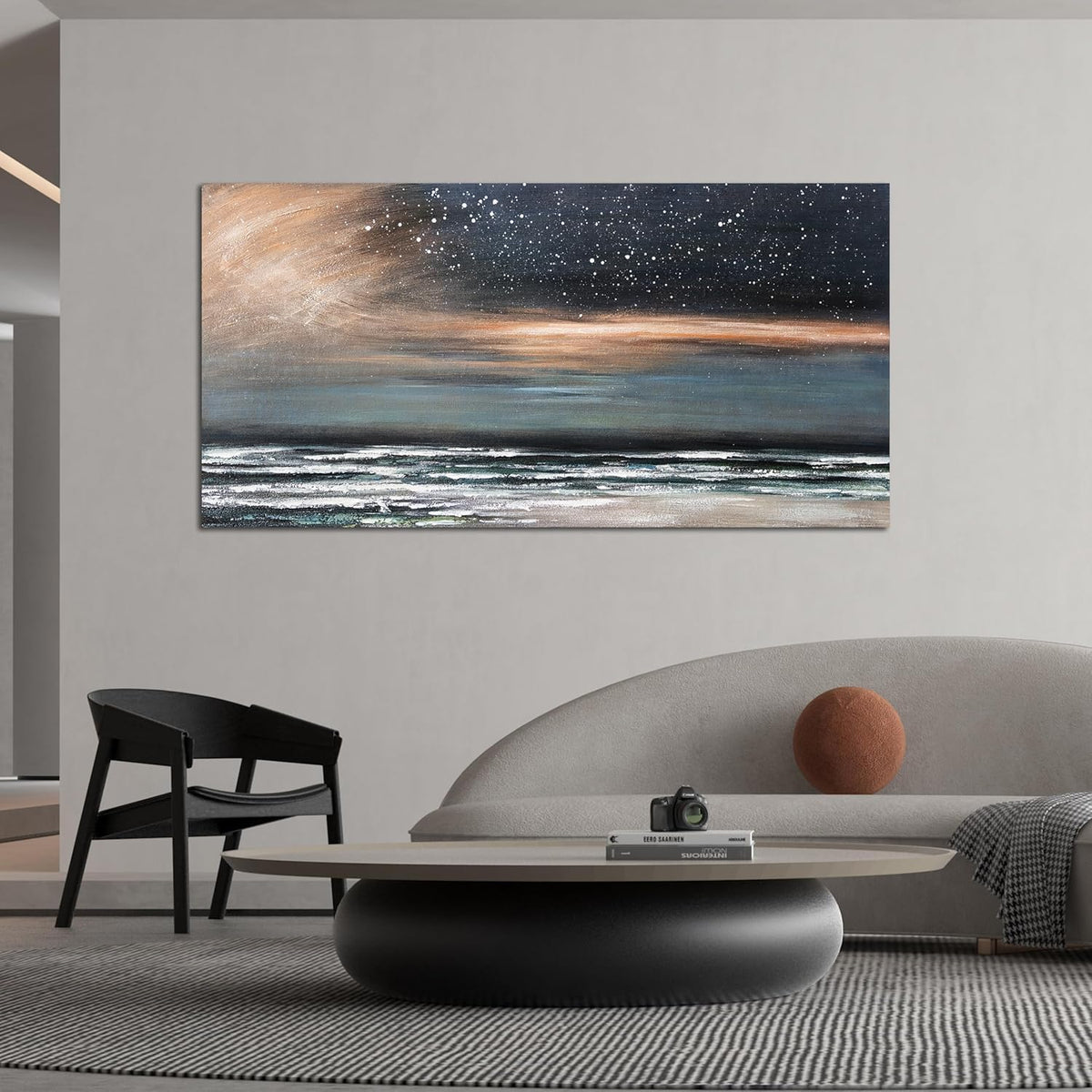 Canvas Wall Art Decor Artwork for Walls Coastal Beach Wall Art Decorations Canvas Modern Art Wall Decor Nature Starry Night Wall Art Prints Art Work for Home Office Kitchen Wall Decor 20"X40"