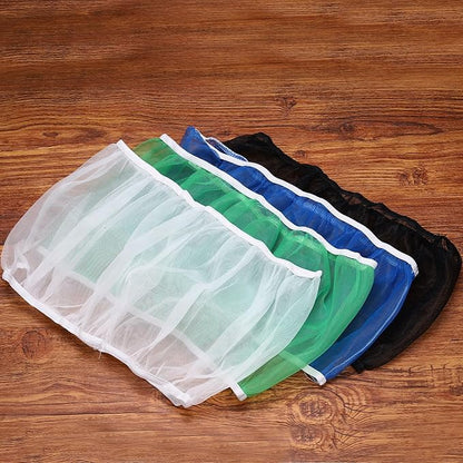 Bird Cage Seed Catcher, Bird Cage Net Cover Seeds Guard, Universal Birdcage Accessories, Black/White, Circumference 55.1"-70.9", Height 11.8" for Parrot Cockatiel Enclosures