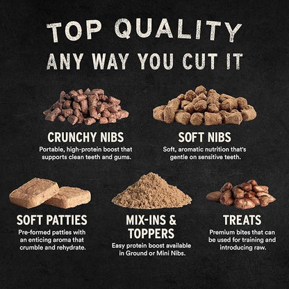 Vital Essentials Beef Tripe Nibs Dog Treats, 14 oz | Freeze-Dried Raw | Single Protein | Premium Quality High Protein Training Treats | Grain Free, Gluten Free, Filler Free