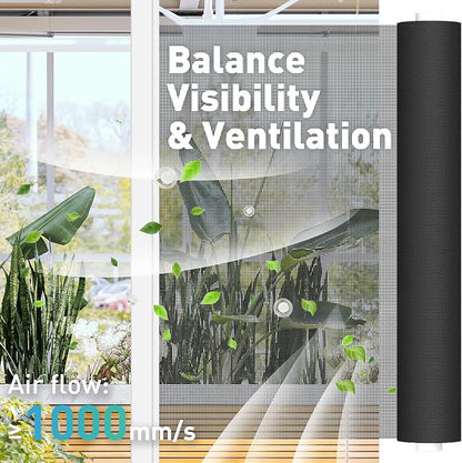Pet Proof Window Door Screen Roll,37.4INx16.4FT Polyester Window Screen Mesh,Heavy Duty Screen Replacement Kit for Window, Door,Pet,Patio,Porch (18x16 Mesh)