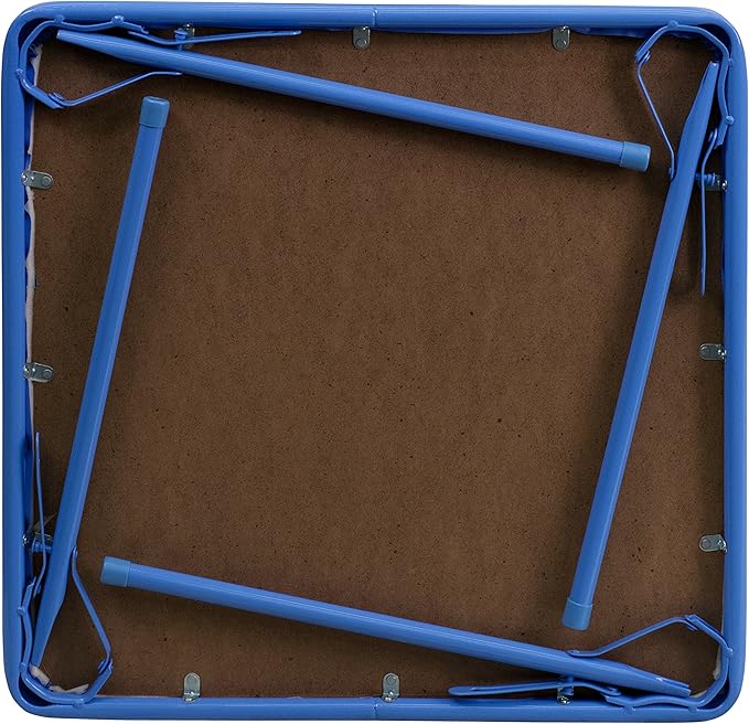 Flash Furniture Mindy Kids Blue Folding Table with Padded Top and Powder Coated Locking Legs