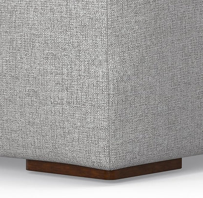 SIMPLIHOME Rex Left-Facing Modular Sectional Sofa in 100% Recycled Polyester Tightly Woven Performance Fabric, Pale Grey, 102-inches Wide, 4-Seater L-Shaped Couch with Left Chaise for Living Room