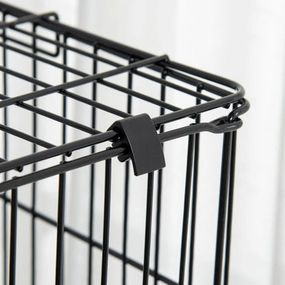 4-Level Small Animal Cage Rabbit Hutch With Universal Lockable Wheels, Slide-out Tray For Bunny, Chinchillas, Ferret, Black