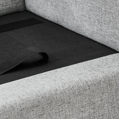 Oversized Pet Sofa, Curved Armrest Rectangular Dog Sofa, Linen Fabric Comfort Pet Couch for Large & Oversized Dogs-LIGHT GREYX