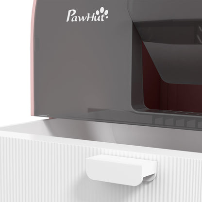 Cat Litter Box with Lid with Scoop and Filter, Pink